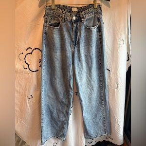 Society Light Blue Washed lightweight cotton blend baggy indie Denim Jeans 7/28